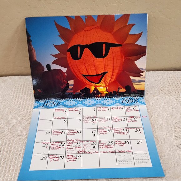 1998 Kodak Albuquerque International Balloon Fiesta Calendar Heavy Duty 9" x 12" - Picture 9 of 15